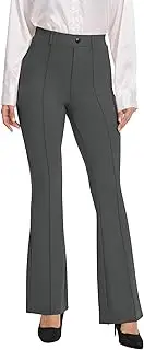 [VIMPEP] 27"/29"/31" Women's High Rise Pull On Bootcut Dress Pants Flare Work Yoga Pants with Pockets Business Slacks B101
