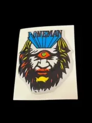 I-Oneman Cyclops Monster Puffy Sticker Decal Vtg Halloween Horror Taiwan Giant
