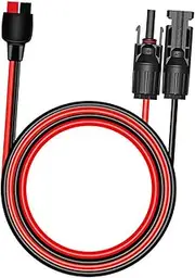 Generic Premium Solar Panel Connection Kit for Improved Performance, Black and red, 50cm