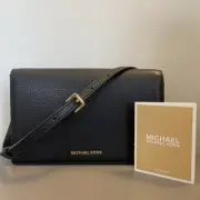 NEW Michael Kors Jet Set Medium Leather Flap Crossbody leather bag. With tags