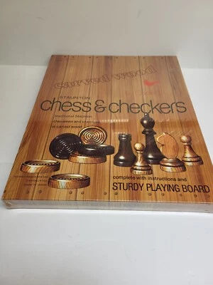Staunton Chess & Checkers Cardinal King 2 3/8 Checker 1 1/4 Vintage Carved Wood