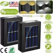Outdoor Solar 2 LED Deck Lights Path Garden Patio Pathway Stairs Step Fence Lamp