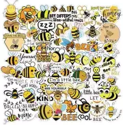 50 Pcs Bee Vinyl Stickers,Bee Graffiti Stickers,Vinyl Waterproof Sticker for