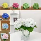 Silk Petal Artificial Hydrangea Flower Lifelike Plants Party Supplies