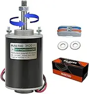 High Torque DC Motor 12V/24V, DIY Project Quiet Motor Permanent Magnet Motor with Cable Connector for Electric Motors and Generators, 30W CW/CCW 3500/7000RPM Motor (Threaded Rotating Shaft)