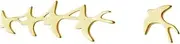 [Generic] Swallow bird Sterling Silver Earrings for Women Girls Cute Hummingbird Cuff Wrap Crawler Climber Stud Earrings Asymmetrical Brushed Animal Post Pin Delicate Piercing Ear Jewelry