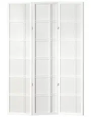 [Artiss] 3 Panel Nova Foldable Wooden Divider in White