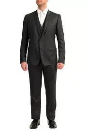 Dolce & Gabbana Men's "Gold" 100% Wool Striped Three Piece Suit US 42R IT 52R