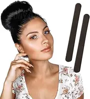 PONY-O Ponytail Holder BUN BARZ – 2 Pack Original Patented No Damage Donut Hair Bun Maker – Hair Bun Alternative Pony Tail Accessory for Easy Hair Styling, Ballet Buns – Black