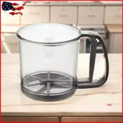 Hand Crank Baking Sifter Fine Mesh Flour Strainer Handheld Cooking Baking Tool