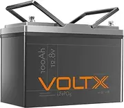 VoltX 12V 100Ah Lithium Iron Phosphate Battery LiFePO4 100A Premium Prismatic Cells Rechargeable Replace AGM GEL RV Camping Power