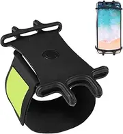 Jogging Phone Case - Jogging Phone Holder, 15cm Sports Armband Bag - 360° Rotatable Armband Phone Holder Made of Silicone and ABS with Secure Adhesive Pad, Ideal for Running, Fitness, and Outdoor