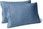 Microfiber Pillow Cases - Standard/Queen Size Set of 2 - Cooling Pillowcases - D