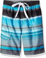 [Kanu Surf] Boys' Little Horizon Stripe Quick Dry Beach Board Shorts Swim Trunk