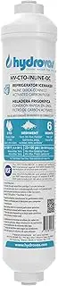 HYDROVOS Inline Water Filter for Refrigerator, Ice Maker, Reverse Osmosis System, 1/4" Quick Connect, 10" Carbon Water Filter Reduces Chlorine Taste & Odor for Drinking Water, Filtered Ice, RV Water