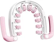 Role Manual Light House Travel Elastic Wheels Massage Scooter for Back Shoulders Wrist Legs, pink