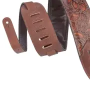 Sundance Western Leather Guitar Strap, 56" Adjustable Length - Richly Designed