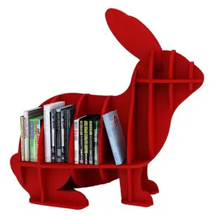 動物造型兔子幼兒園學校創意兒童書架置物架店鋪家居裝飾落地擺件