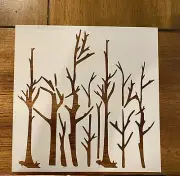 Trees No Leaves Reusable 10 MIL Mylar Stencil Art Supplies Airbrush Painting