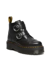 Woman's Boots Dr. Martens Devon Circle Leather Platform Boots