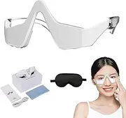 Renewa Eyelift Device, Under Eye Red Light Glasses, 3D Vibration Eye Massager Portable Advaned Eye Beauty Bevice, for Remove Dark Circles, Puffy Eyes, Relax Eyes (White)