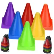48 Pack 7 Inch Plastic Traffic Cones Agility Field Marker Soccer Cones Safety