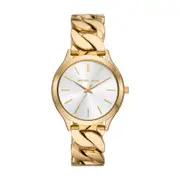 Michael Kors Runway Three-Hand Gold-Tone Stainless Steel Watch MK7472 Yellow Gold