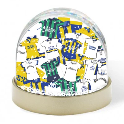 Leeds Utd Retro Kit Mash Snow Globe Xmas Decoration Great Fans Christmas Gift