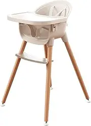 Fodoss 3-in-1 Wooden High Chair for Babies and Toddlers,Convertible Easy Clean Infant Highchair,Modern Design Silla para Comer De Bebe