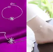 1 PC Solid Silver Chain Anklet Foot Ankle Bracelet Girls Women Jewelry #121