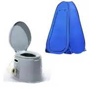 Outdoor Portable Shower Tent Privacy Change Room + 6L Camping Potty Toilet