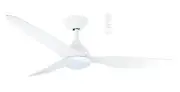Martec Avoca 1320mm Smart DC Ceiling Fan + Light with WiFi Remote White