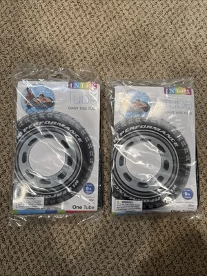 Set of 2 INTEX Giant Tire Tubes – 36" Inflatable Pool Floats (Brand New)