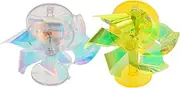 Generic 2pcs LED Pinwheel Wind Reflector for Motorcycles Electric Scooters Wind Powered Safety Light with Vibrant Illumination for Night Riding Holiday Decor