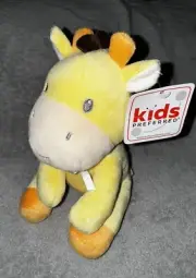 Kids Preferred Baby Giraffe Lovey Plush Yellow Stuffed Animal Sitting 7" Toy