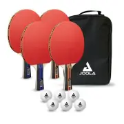 Advanced Table Tennis Paddle Set - Includes 4 Ping Pong Paddles 6 3-Star Ping...