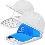 Eiito Hat Washer Cage for Baseball Caps, Cleaner Frame for Flat & Curved Hats - Washing Machine or Dishwasher Compatible, 2-Pack White