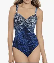 Miraclesuit Boa Blues It’s A Wrap 14 One Piece Swimsuit Peregrina Snake