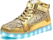 [IGxx] LED Light Up Shoes Light for Men High Top LED Sneakers USB Recharging Shoes Women Glowing Luminous Flashing Shoes LED Kids
