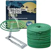 HERBTALE Citronella Incense Coils - 48 Coils & 2 Stands - Each Coil Lasts 5-7 Hours - Perfect For Backyards, Camping & Outdoor Use