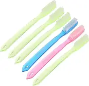 Ipetboom 6pcs Adult Toothbrush with Super Hard Bristles for Teeth Stain Cleaning Comfortable Anti-skid Design for Sanitary Daily Use