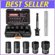 7PCS Chrome Molybdenum Steel Lug Nut Removal Tool Set for Stripped Fasteners