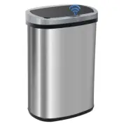 Touch Free Sensor Stainless Steel Trash Can, 13.2 Gallon
