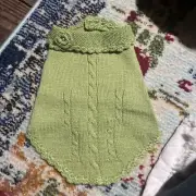 Paws Unleashed Dog Sweater Pearls Green S And L Top