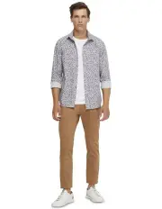 [Oxford] Kenton Floral Print Cotton Shirt in Red