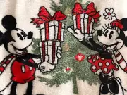 Disney Mickey Mouse Minnie Christmas Soft Plush Throw Blanket 50”x70”