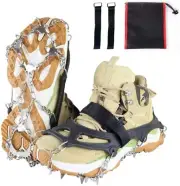MATTISAM Traction Cleats Crampons for Walking on Snow and Ice, 19 Spikes Anti-Sl