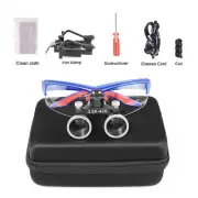 Dental Medical 3.5X Binocular Loupes Lightweight Magnifier Optical Glasses Blue