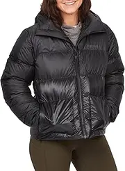 [Marmot] Women's Wm's Guides Down Hoody Lightweight Down Jacket, Warm Winter Puffy, Water-Repellent Quilted Coat, Windproof Functional Jacket, Packable Outdoor Jacket with Hood