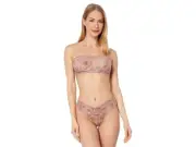 Cosabella Paradiso Bandeau Lingerie Women's P Pink Sheer Floral Stretch ERK299
